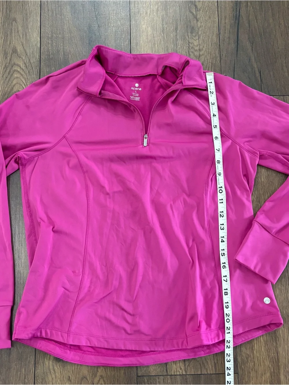 Pink Apana Quarter Zip Athletic Pullover, Size L - Picture 5 of 5